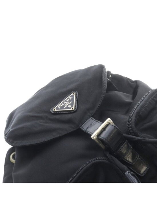 Prada Nylon Backpack Logo Black main image 4